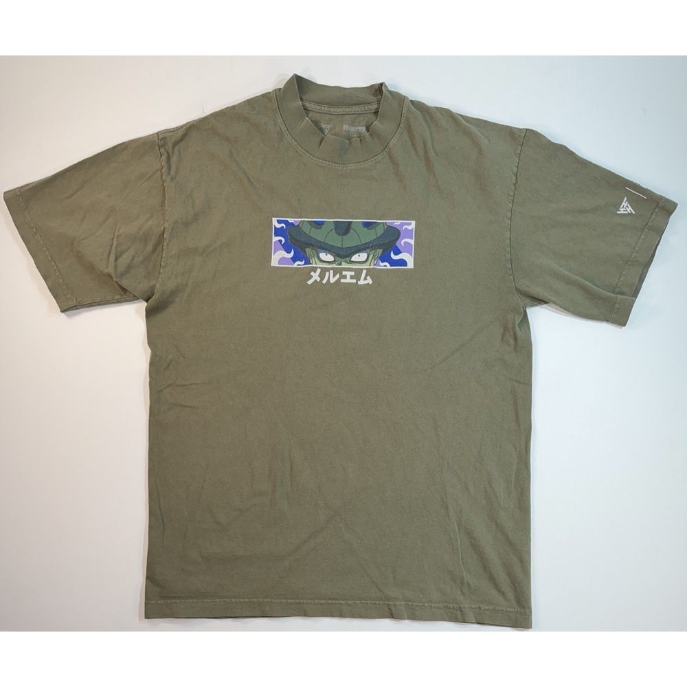 Hunter x Hunter Meruem Anime Graphic T Shirt Olive Green Men's M